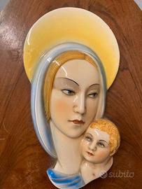 Madonna capoletto maiolica anni 40 Art decò  