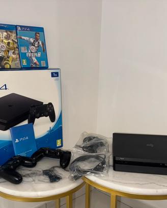 Play Station 4 Slim 1TB Jet Black + 3 Joystick