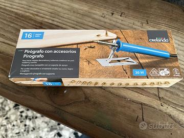 Pirografo Crelando 30W con 16 Pezzi e Supporto (Le
