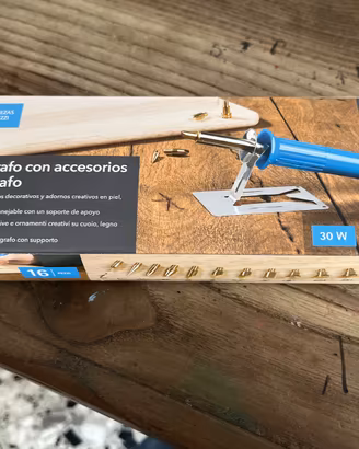 Pirografo Crelando 30W con 16 Pezzi e Supporto (Le
