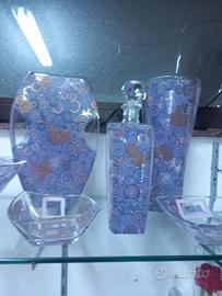 completo di cristallo colorato 