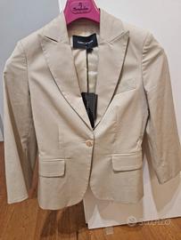 giacca donna beige nuova Flavio Castellani tg 40