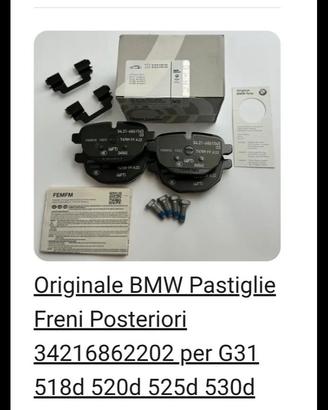 pastiglie posteriore  bmw 