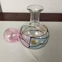 Vaso ampolla in vetro soffiato di Murano 