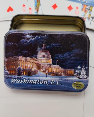 Completo mazzo di carte con custodia Washington 
