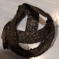 cappello nero vintage anni 50