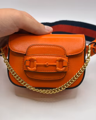 Borsa Mini Gucci Horsebit 1955 – Arancione