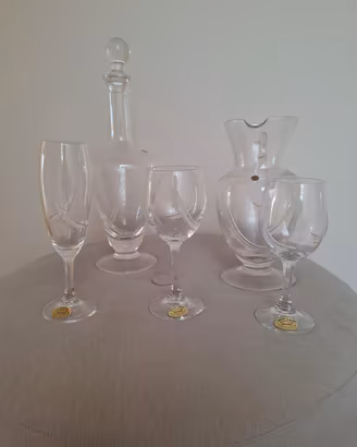 Servizio Completo Calici Cristallo di Boemia 38 p.