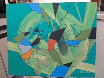 Dipinto su masonite Loris Ferrari Tecnica astratta