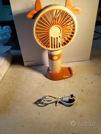 🌸 Mini Ventilatore Portatile Ricaricabile Rosa 🌸