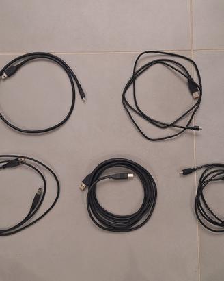 Cavi USB di varie lunghezze e tipi 