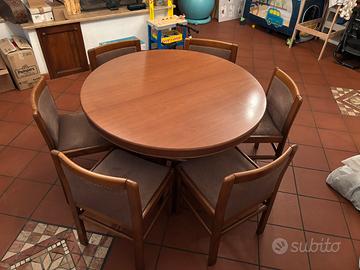 Tavolo tondo allungabile + 6 sedie