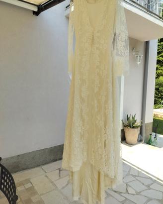 abito da sposa S con vero pizzo chantilly francese