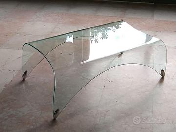 Tavolino cristallo Genio, FIAM Italia, design Iosa