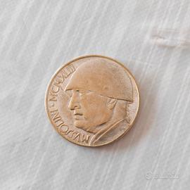 Medaglia/Gettone Commemorativo 20 Lire Benito Muss