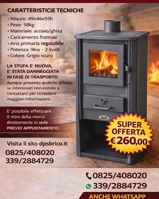 STUFA A LEGNA MOD. “ORGANJ LM” – 9KW