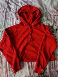 felpa corta con cappuccio 