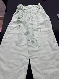 Pantalone verde chiaro lino