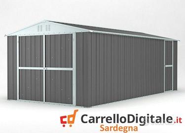 Garage in acciaio 327x611cm 19mq grigio scuro