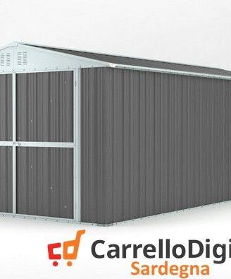 Garage in acciaio 327x611cm 19mq grigio scuro