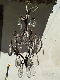 Lampadario vintage a gocce 1 luce