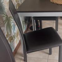 Sedie ecopelle color marrone scuro