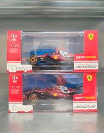 1:43 - 2 Ferrari SF-25 #44 Hamilton e #16 Leclerc 