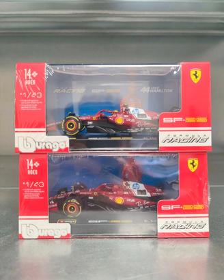 1:43 - 2 Ferrari SF-25 #44 Hamilton e #16 Leclerc 