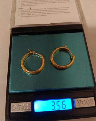 orecchini oro 18