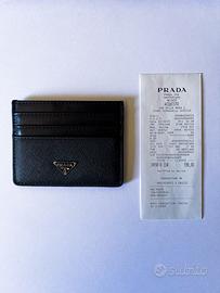Portacarte Prada in pelle Saffiano