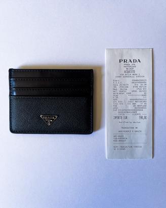 Portacarte Prada in pelle Saffiano