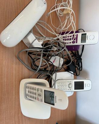 Lotto 4 Telefoni Cordless Usati - Ottime Condizion