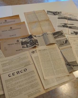 Lotto materiale aeronautica Regia A.M. CIRAM