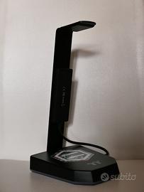 Microfono, poggia cuffie, webcam 1080p