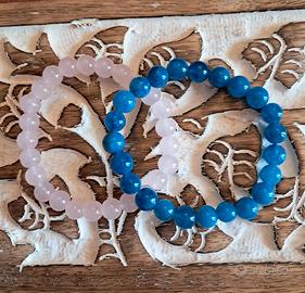coppia di braccialetti in pietra naturale 