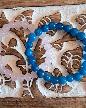 coppia di braccialetti in pietra naturale 