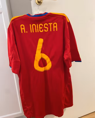 Maglia Ufficiale Adidas Spagna 2010 Finale Iniesta