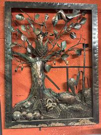 Quadro vintage in ferro battuto