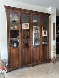Vetrina vintage libreria noce primi 900