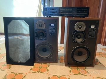 casse acustiche vintage ESB 80W e amplificatore