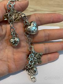 Bracciale donna in argento 925 c/ciondoli smaltati