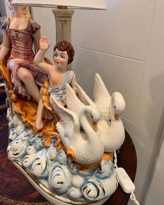 lampada  ceramica di capodimonte anni 70