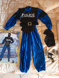 COSTUME CARNEVALE POLIZIOTTO TG 9-11 ANNI 