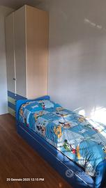 Cameretta Armadio + Lettino+lettino estraibile