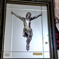 Quadro Sacro con Cristo in Rilievo Argento