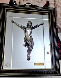 Quadro Sacro con Cristo in Rilievo Argento