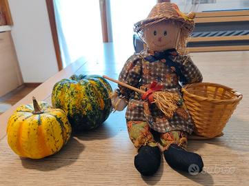 autunno ornamento paglia bambola