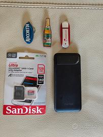 scheda SD, powerbank e chiavette usb