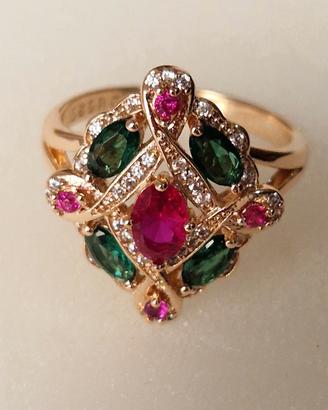 anello vintage imperiale in oro 14 k