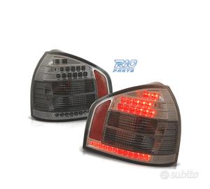 FANALI AUDI A3 8L 96-03 LED FUMÉ FONDO CROMATO